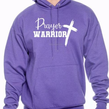 Prayer Warrior Hoodie Purple