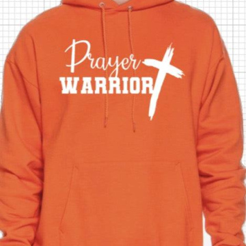 Prayer Warrior Hoodie Orange