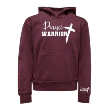 Prayer Warrior Hoodie Burgundy